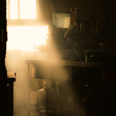 Rays of light entering a room, creating a peaceful atmosphere.